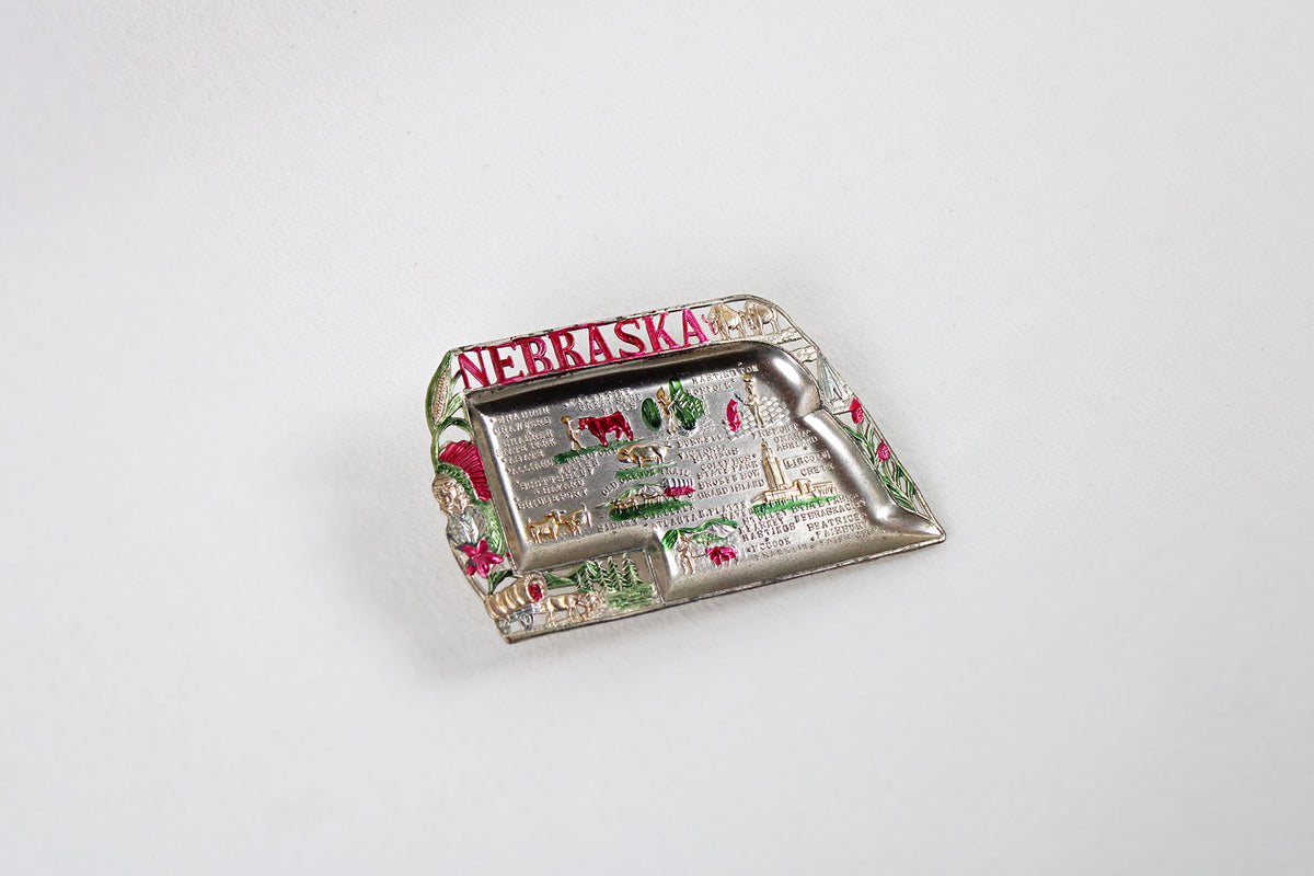 Nebraska Small Metal Tray Souvenir