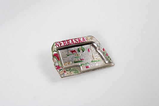 Nebraska Small Metal Tray Souvenir