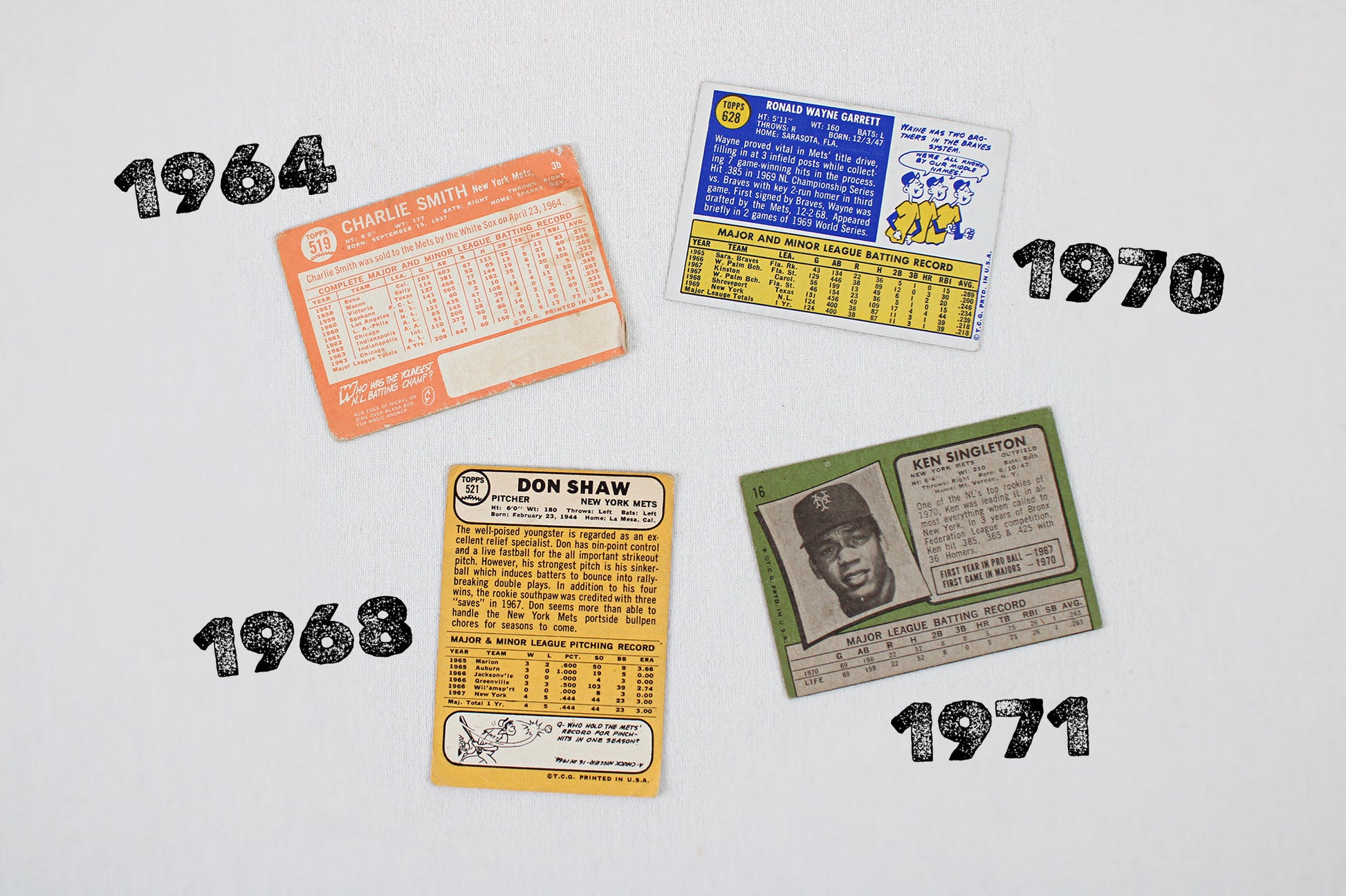 New York Mets 1964-1971 Topps Baseball Card Pack