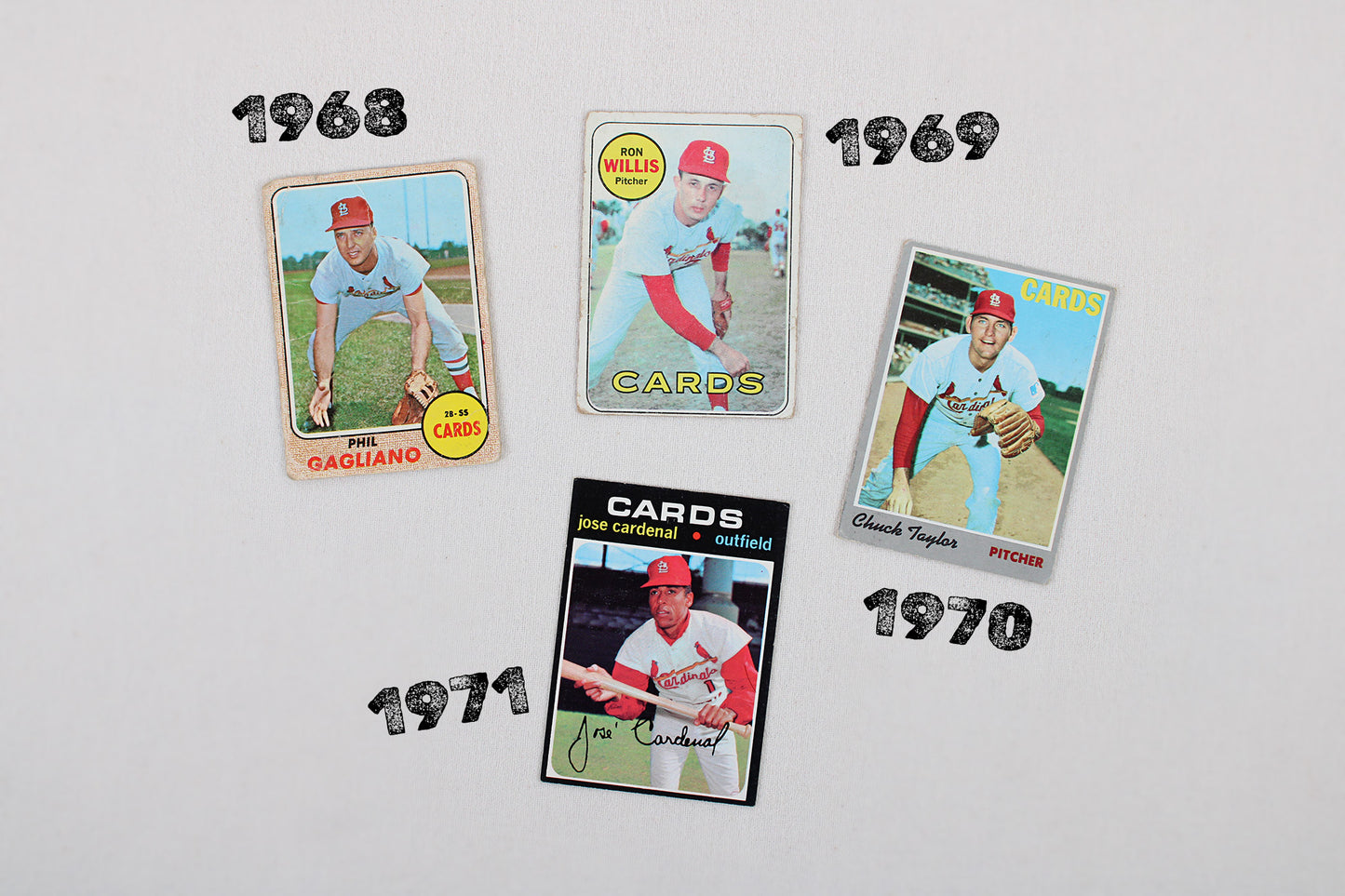 St. Louis Cardinals: 1968-1971 Topps Baseball Card Pack