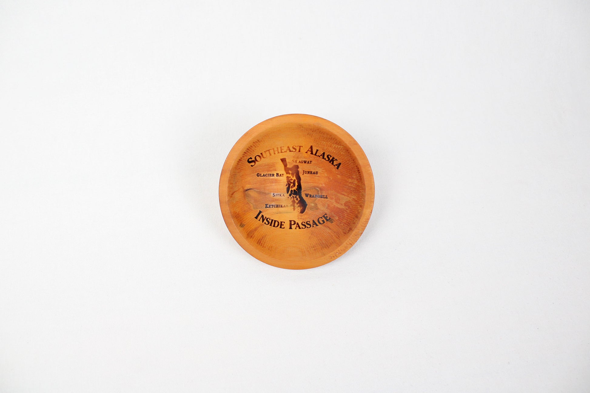 Alaska Forest Creations “Southeast Alaska Inside Passage” Yellow Cedar Wood Bowl