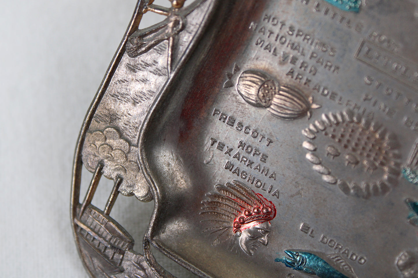 Arkansas Small Metal Tray / Ashtray Souvenir