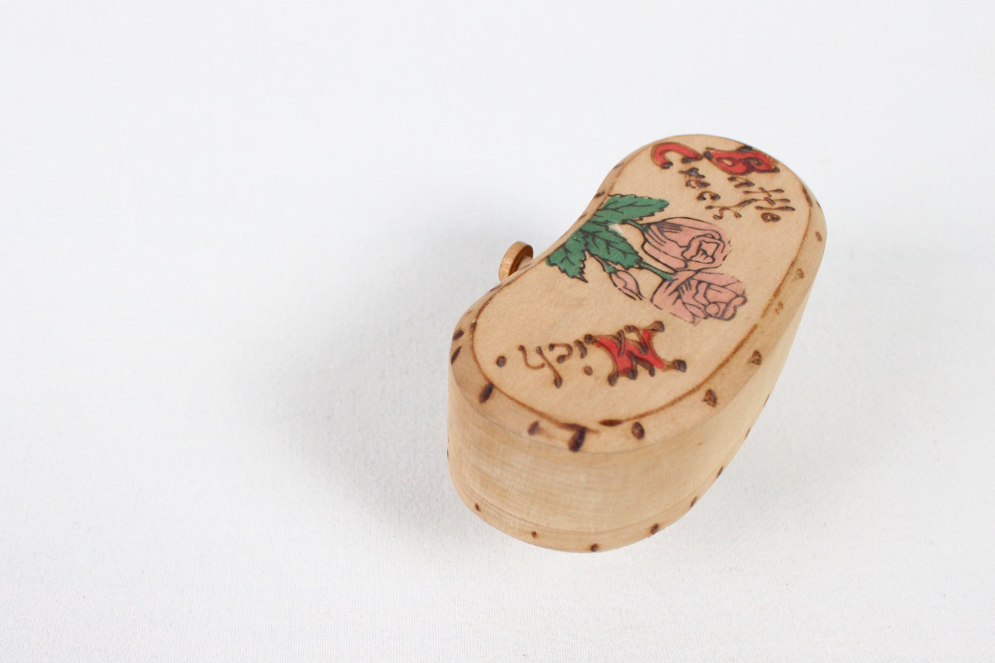 Battle Creek, Michigan, Pine Wood Hand Decorated Stash Box