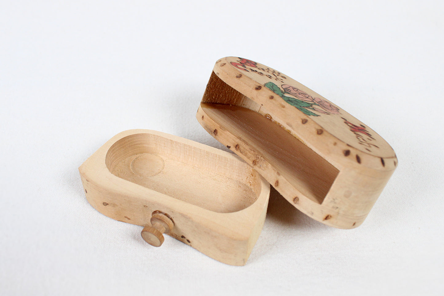 Battle Creek, Michigan, Pine Wood Hand Decorated Stash Box