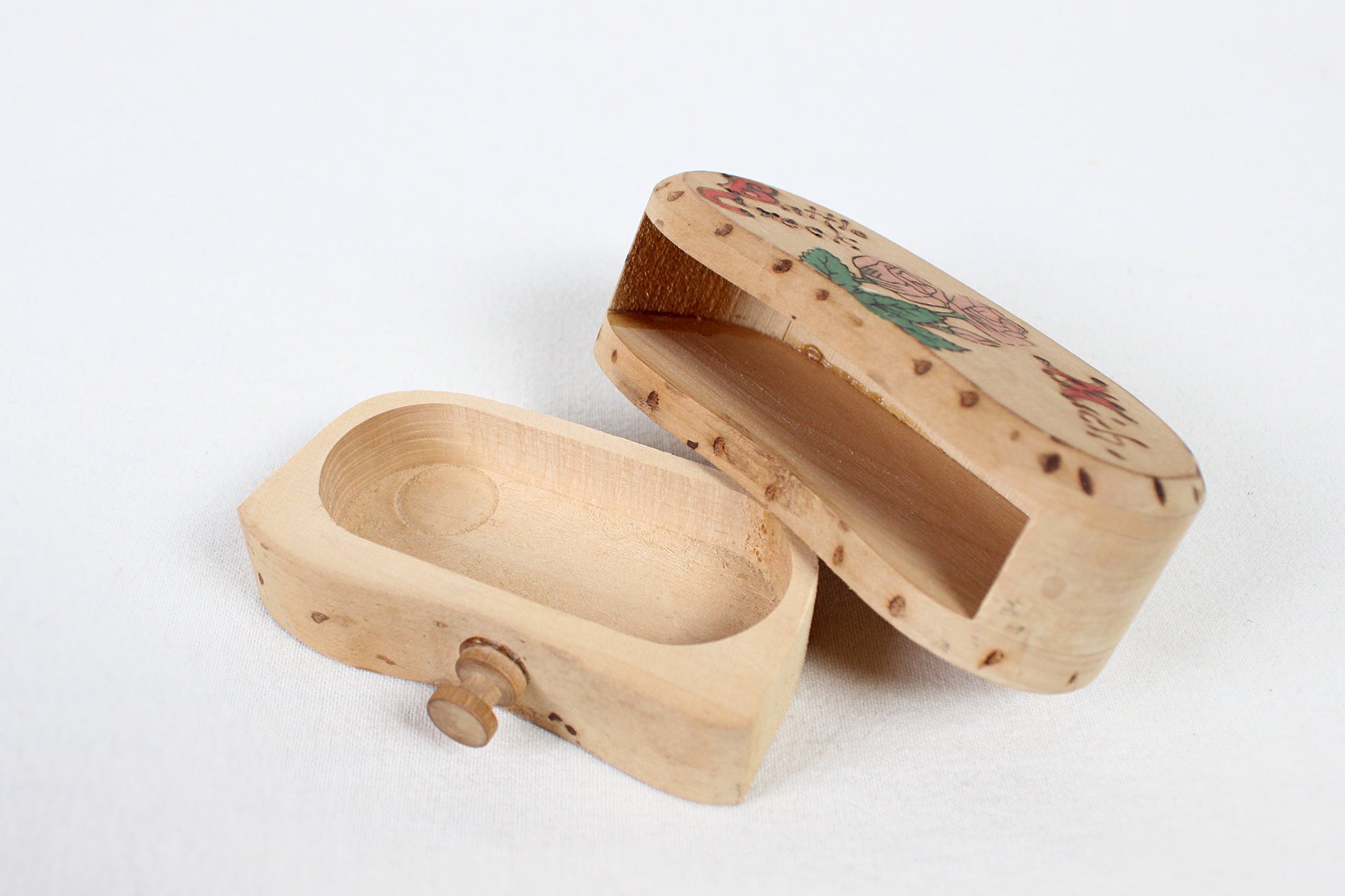 Battle Creek, Michigan, Pine Wood Hand Decorated Stash Box