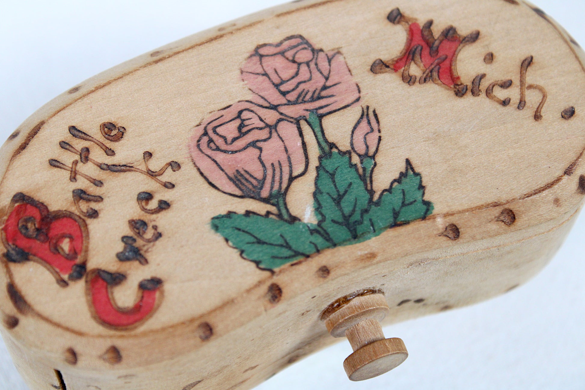 Battle Creek, Michigan, Pine Wood Hand Decorated Stash Box