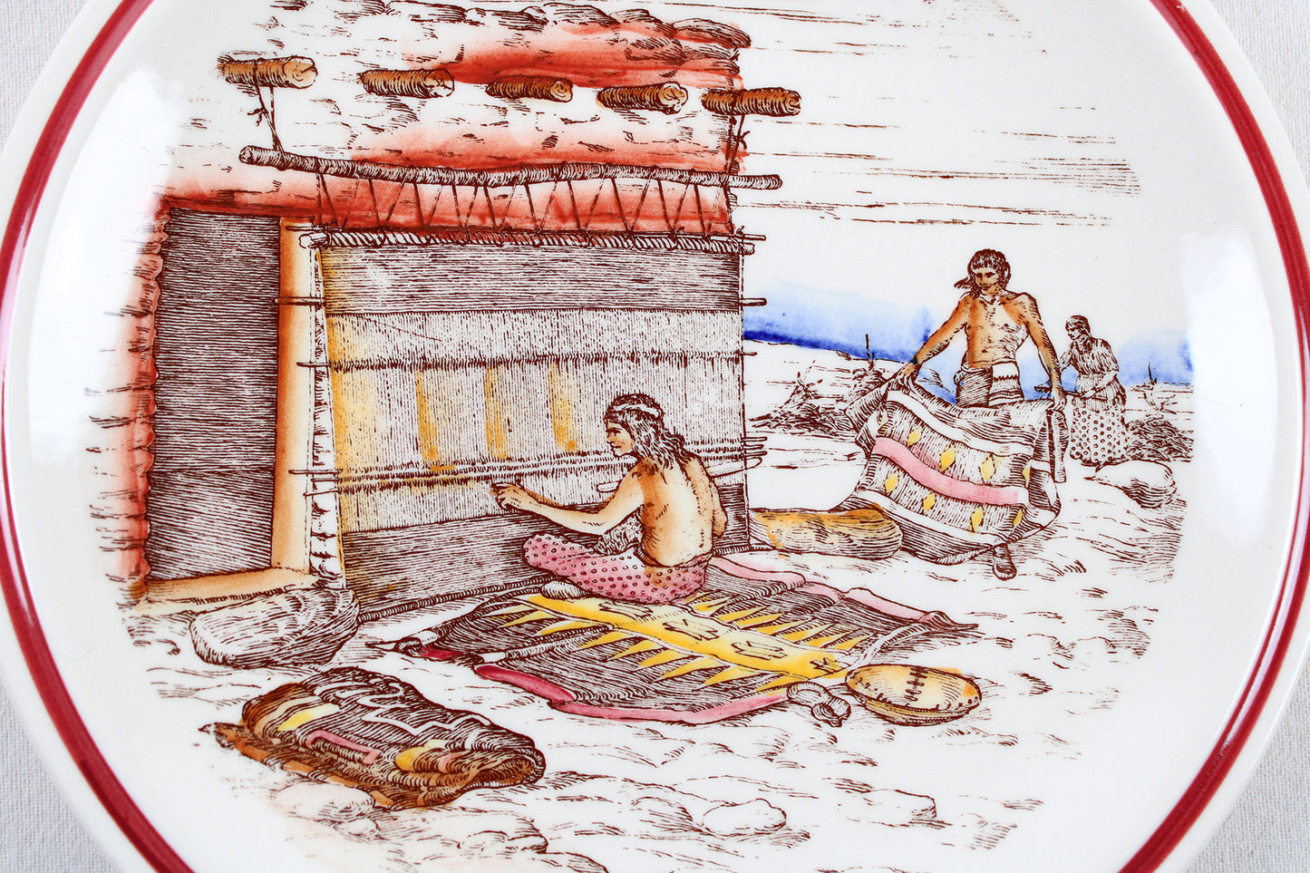 “Blanket Weavers” Decorative Plate From ‘Bits Of The Southwest’ Series
