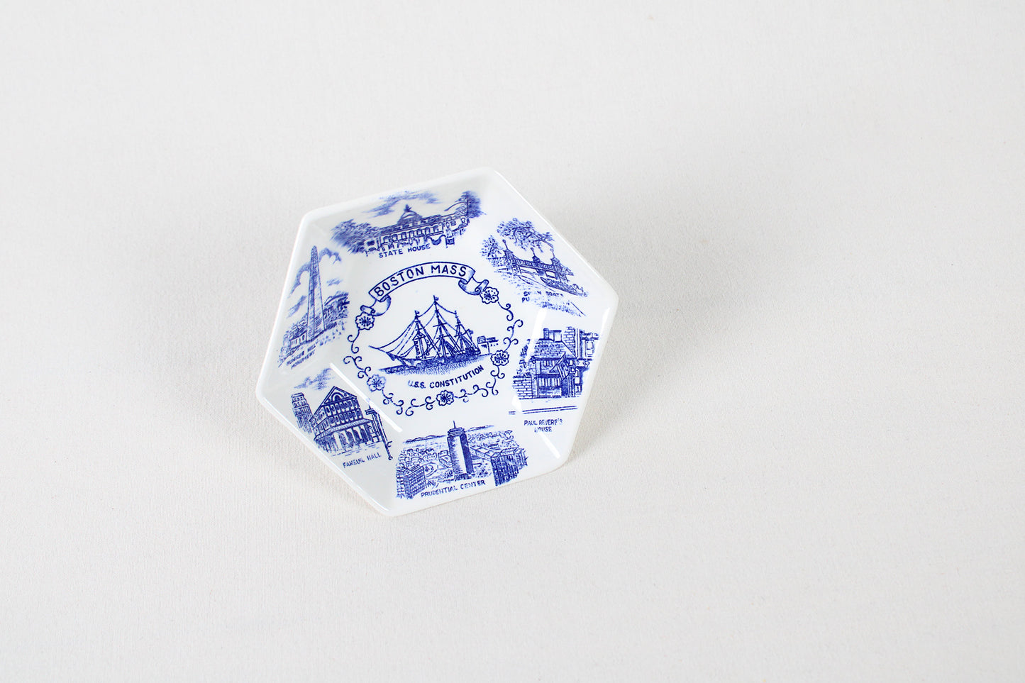 Boston Massachusetts Hexagonal Trinket Dish