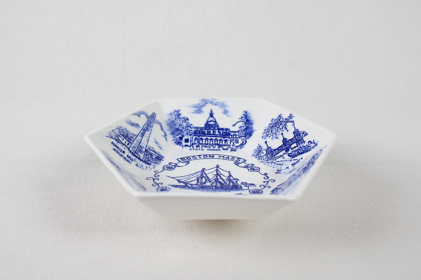 Boston Massachusetts Hexagonal Trinket Dish
