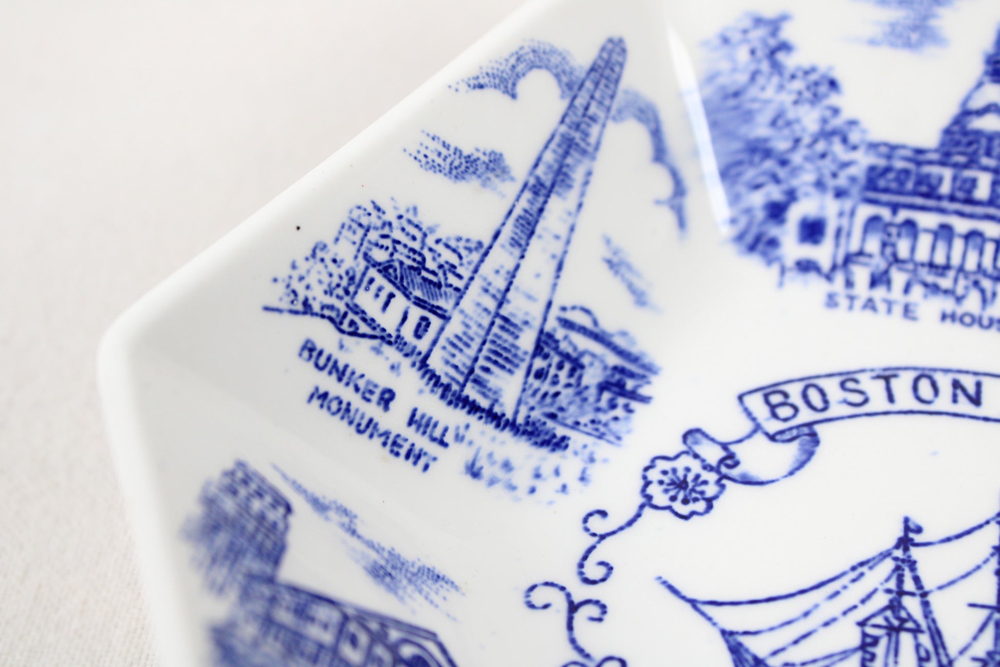 Boston Massachusetts Hexagonal Trinket Dish