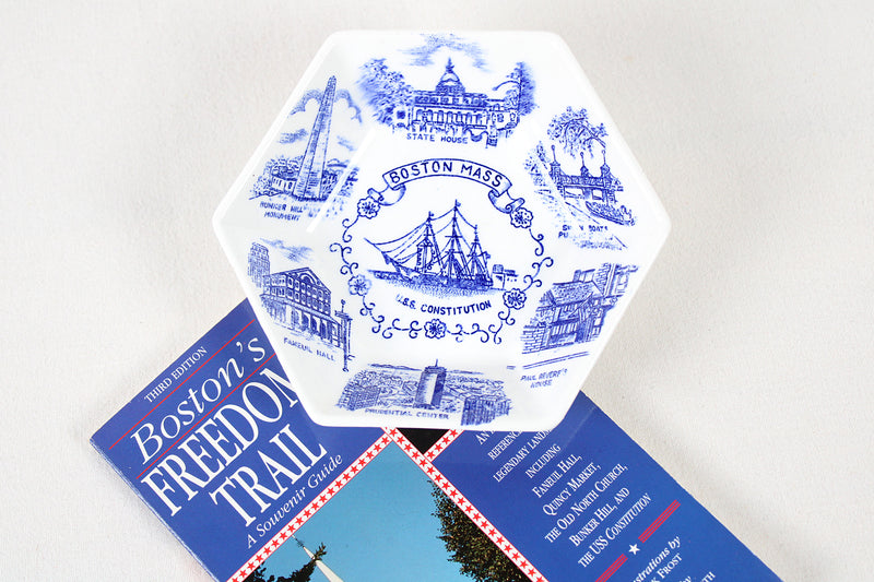 Boston Massachusetts Hexagonal Trinket Dish