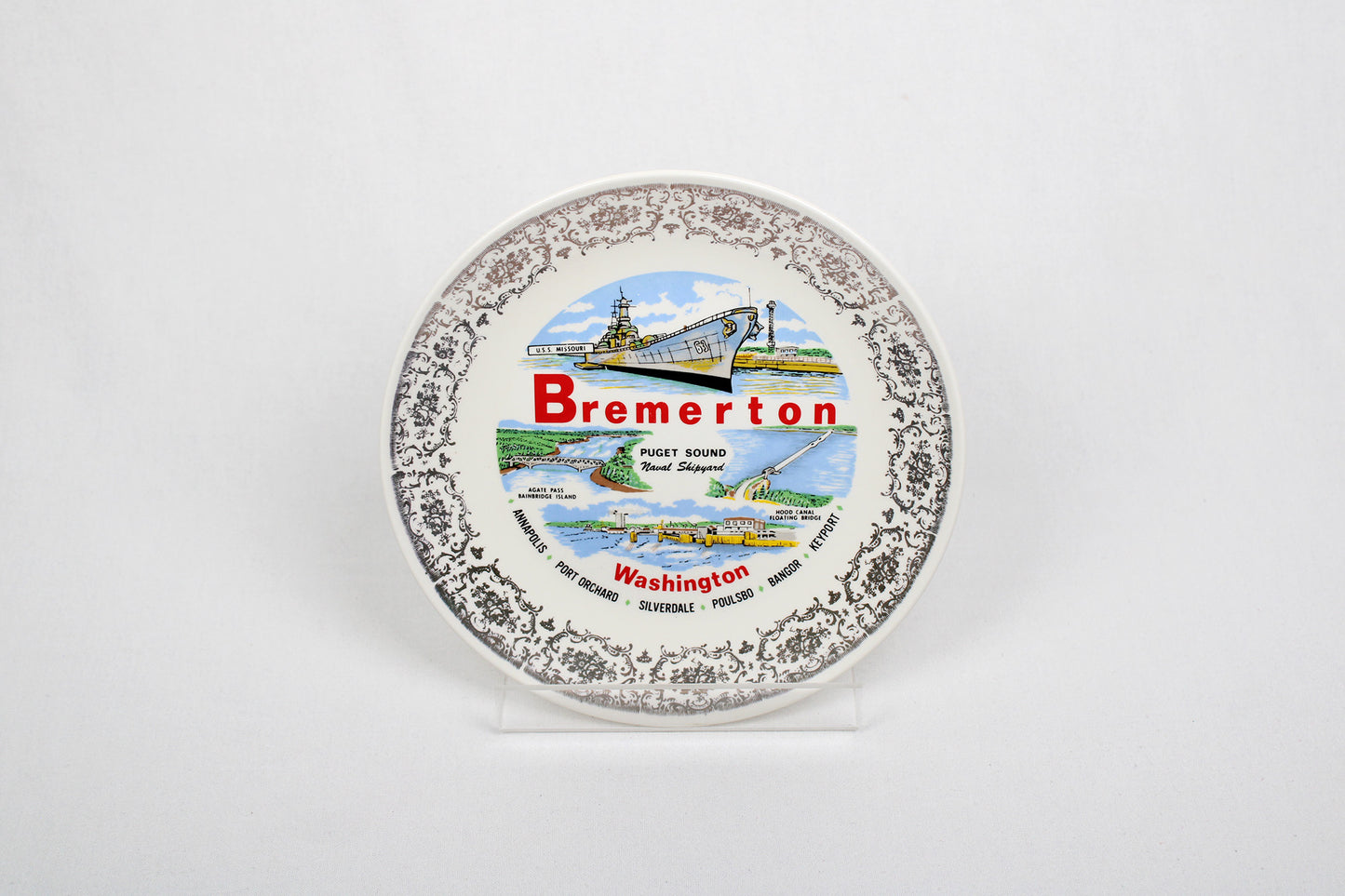 Bremerton, Washington, Decorative Plate Commemorating The Puget Sound Naval Shipyard