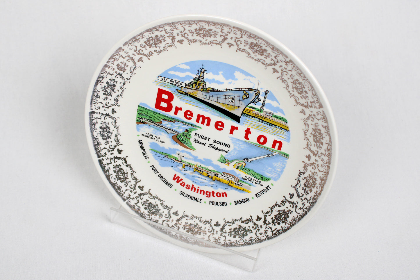Bremerton, Washington, Decorative Plate Commemorating The Puget Sound Naval Shipyard