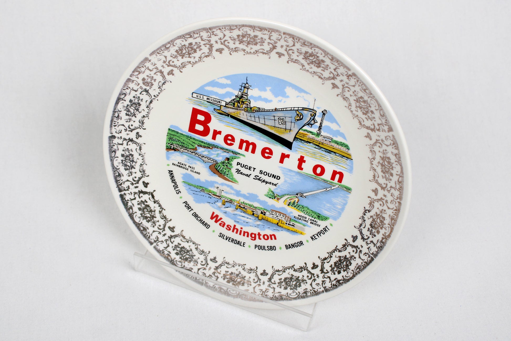 Bremerton, Washington, Decorative Plate Commemorating The Puget Sound Naval Shipyard