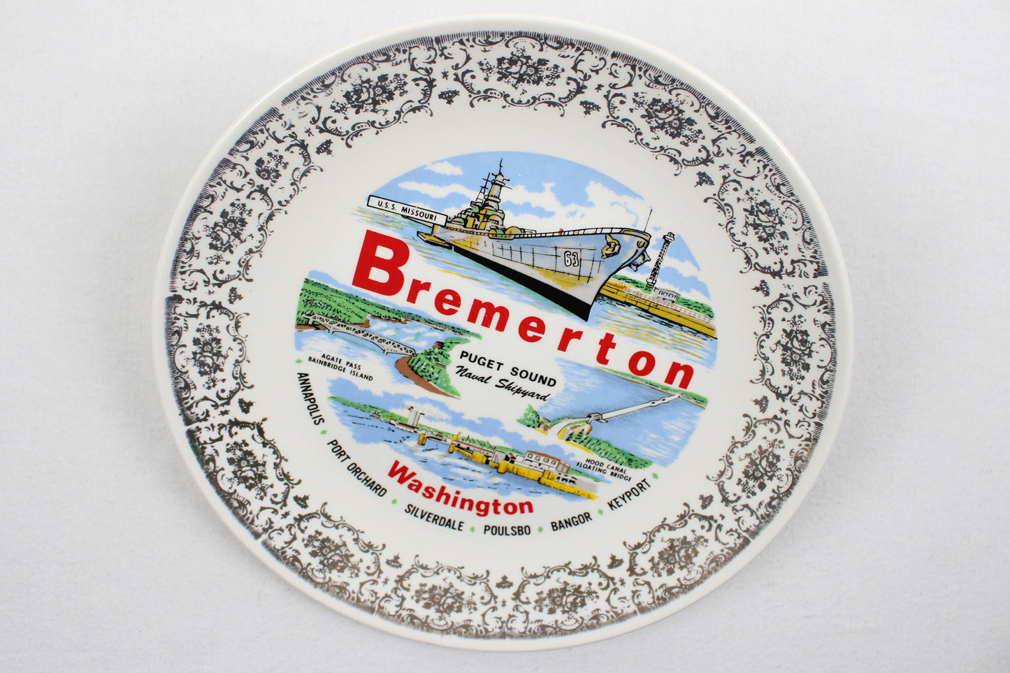 Bremerton, Washington, Decorative Plate Commemorating The Puget Sound Naval Shipyard