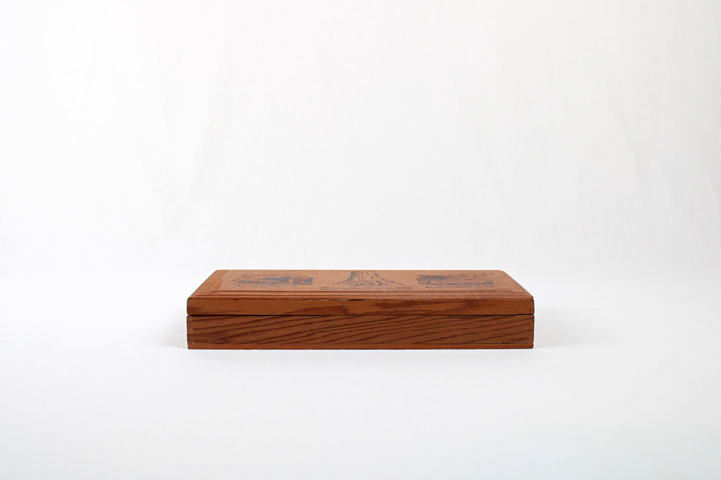 California Vintage Lidded Stash Box Made From Giant Redwood Trees