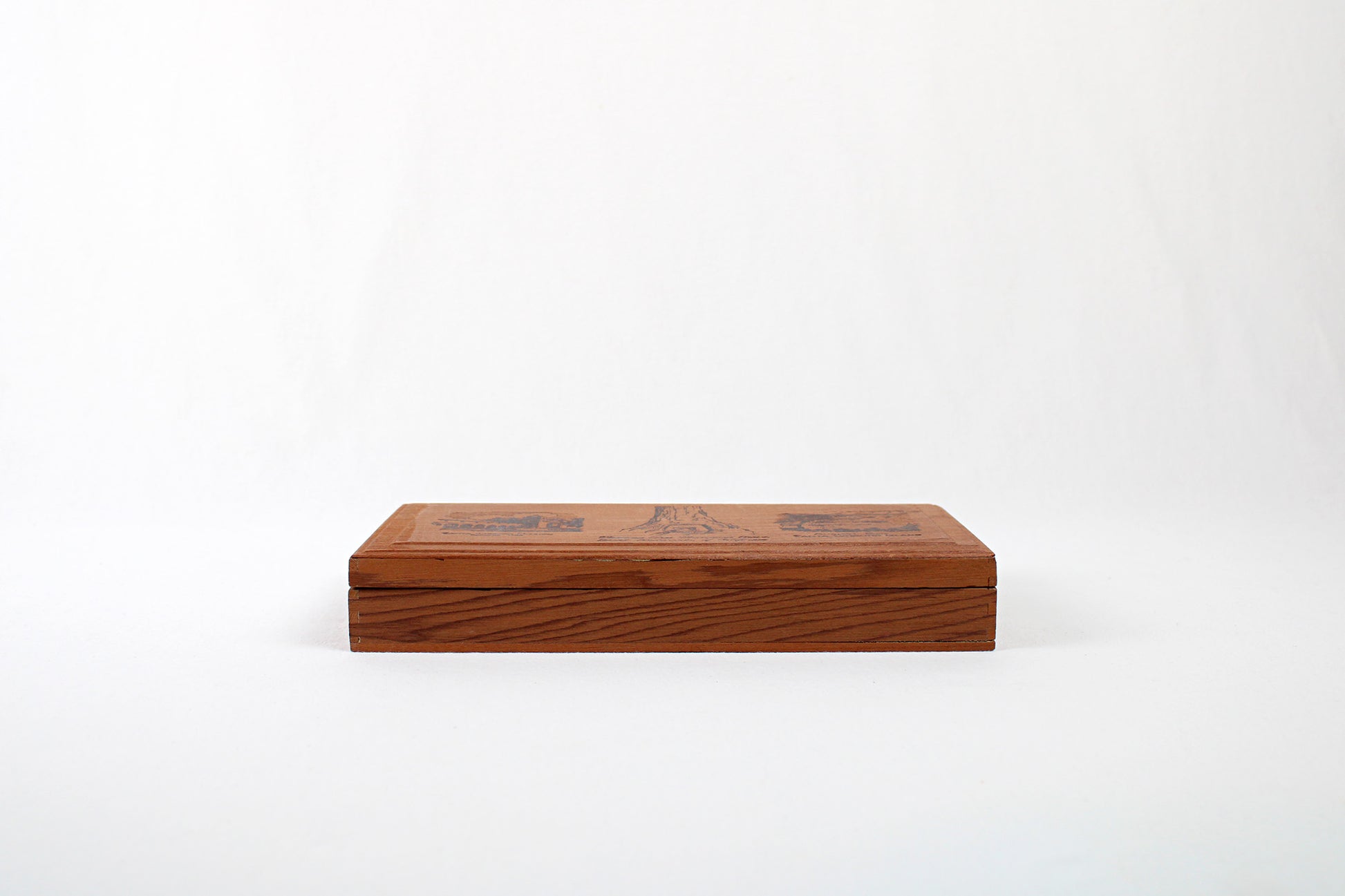 California Vintage Lidded Stash Box Made From Giant Redwood Trees
