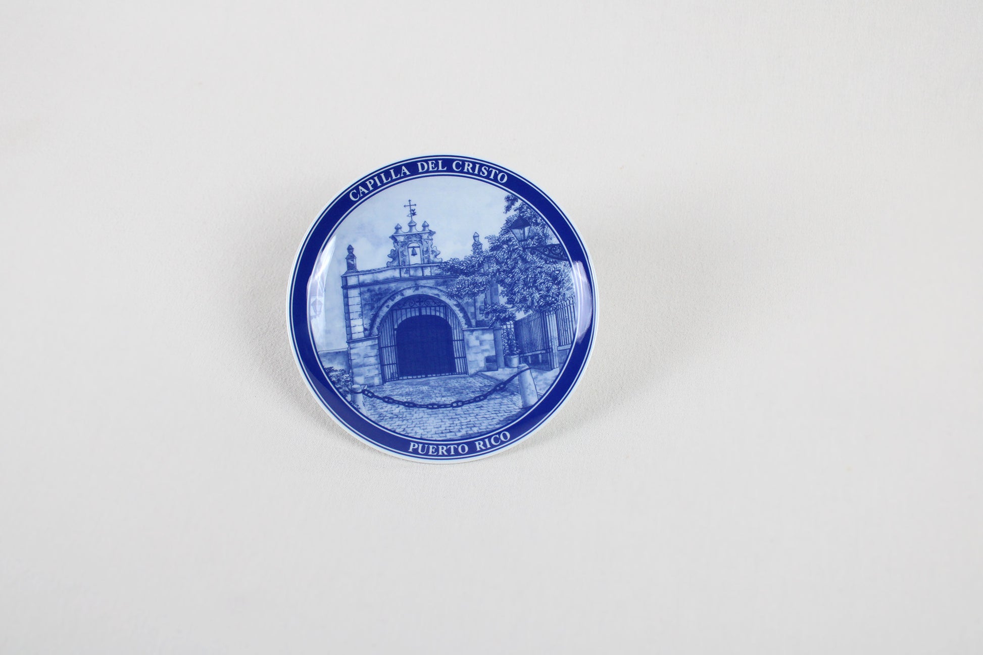 Puerto Rico Decorative Ceramic Wall Plate, Souvenir of Capilla Del Cristo