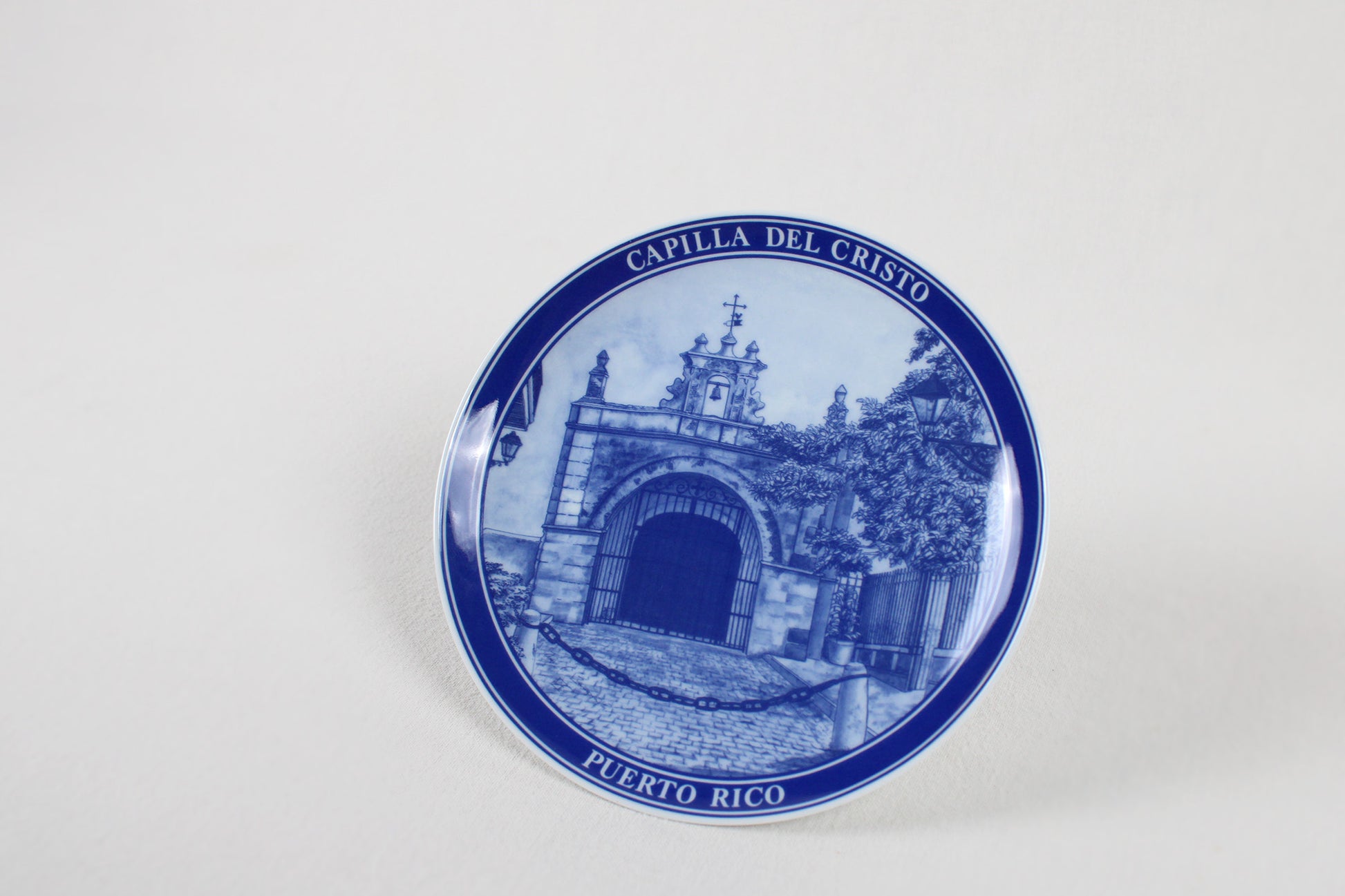 Puerto Rico Decorative Ceramic Wall Plate, Souvenir of Capilla Del Cristo