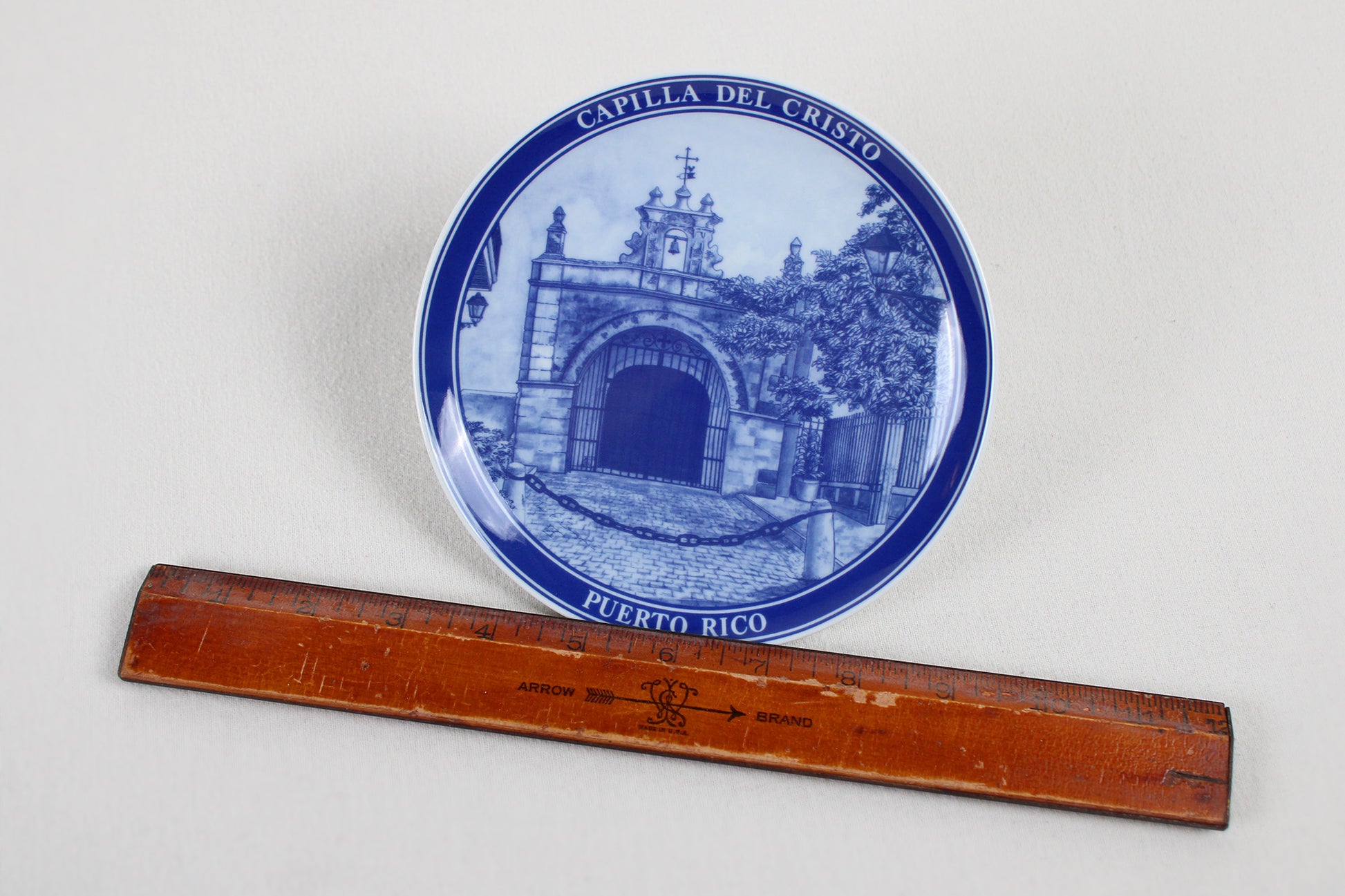 Puerto Rico Decorative Ceramic Wall Plate, Souvenir of Capilla Del Cristo