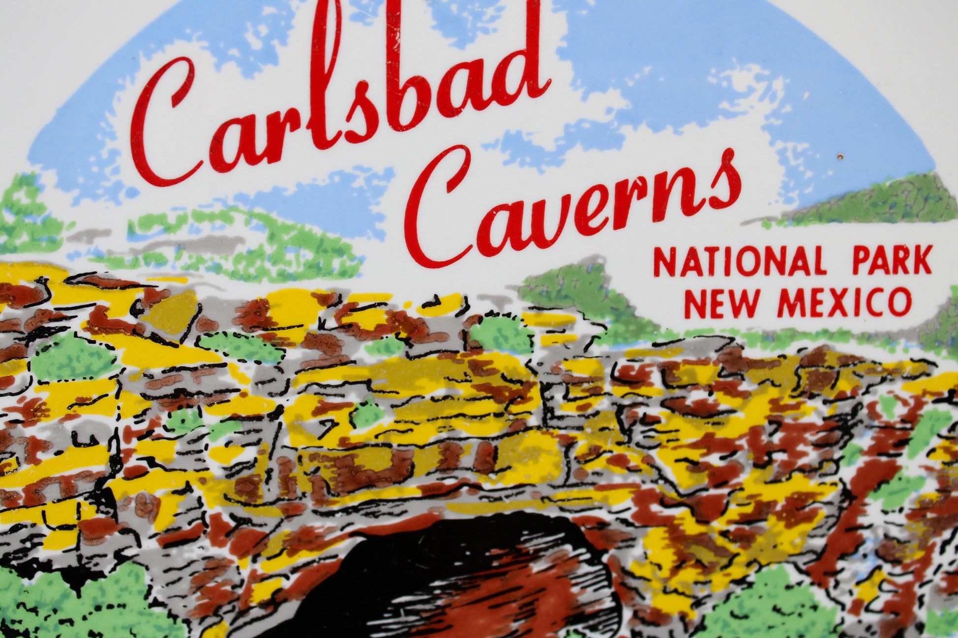 Carlsbad Caverns National Park, New Mexico, Souvenir Dinner Plate