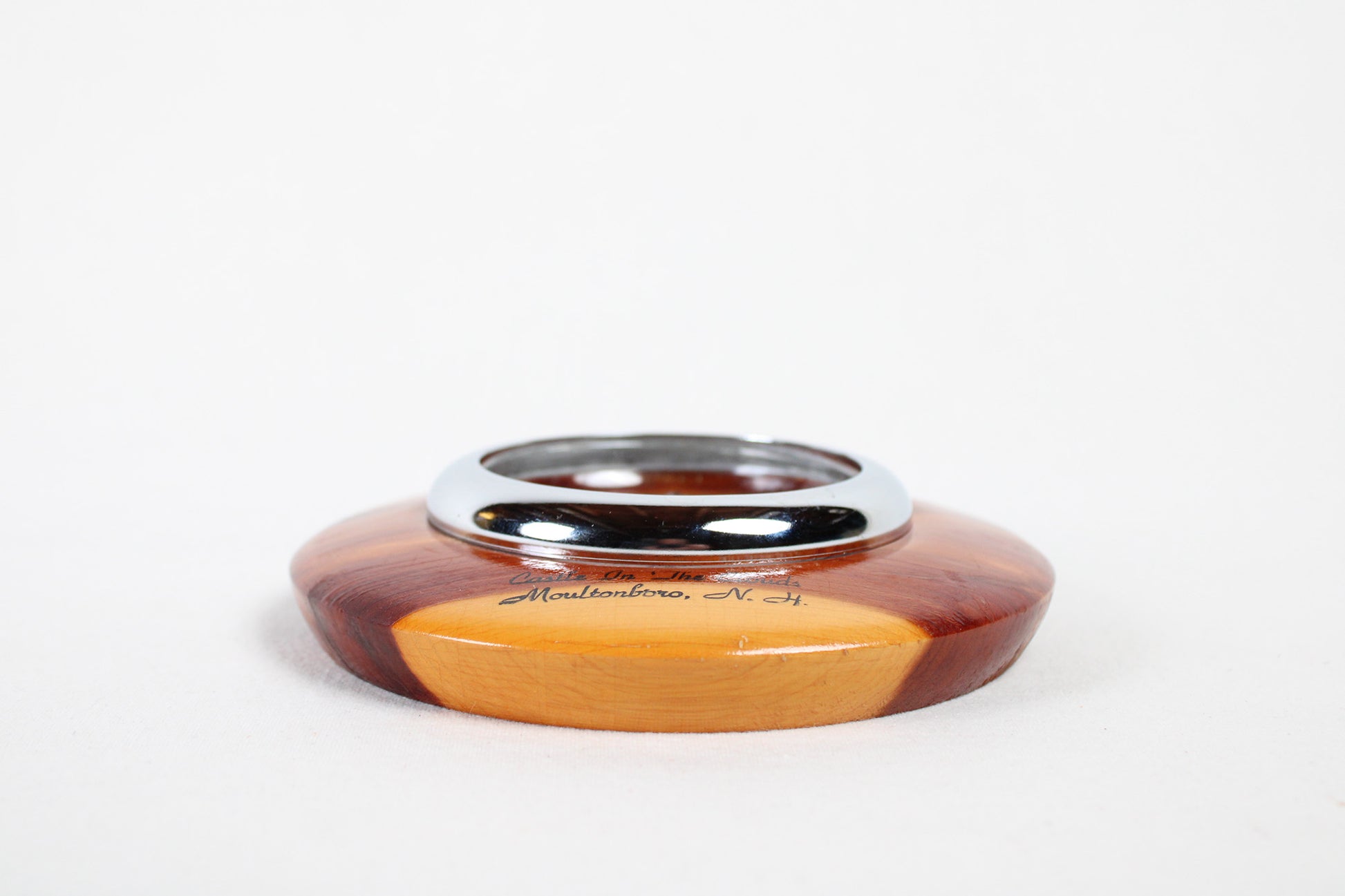 Castle In The Clouds, Moultonboro, New Hampshire, Souvenir Round Cedarwood Ashtray Holder