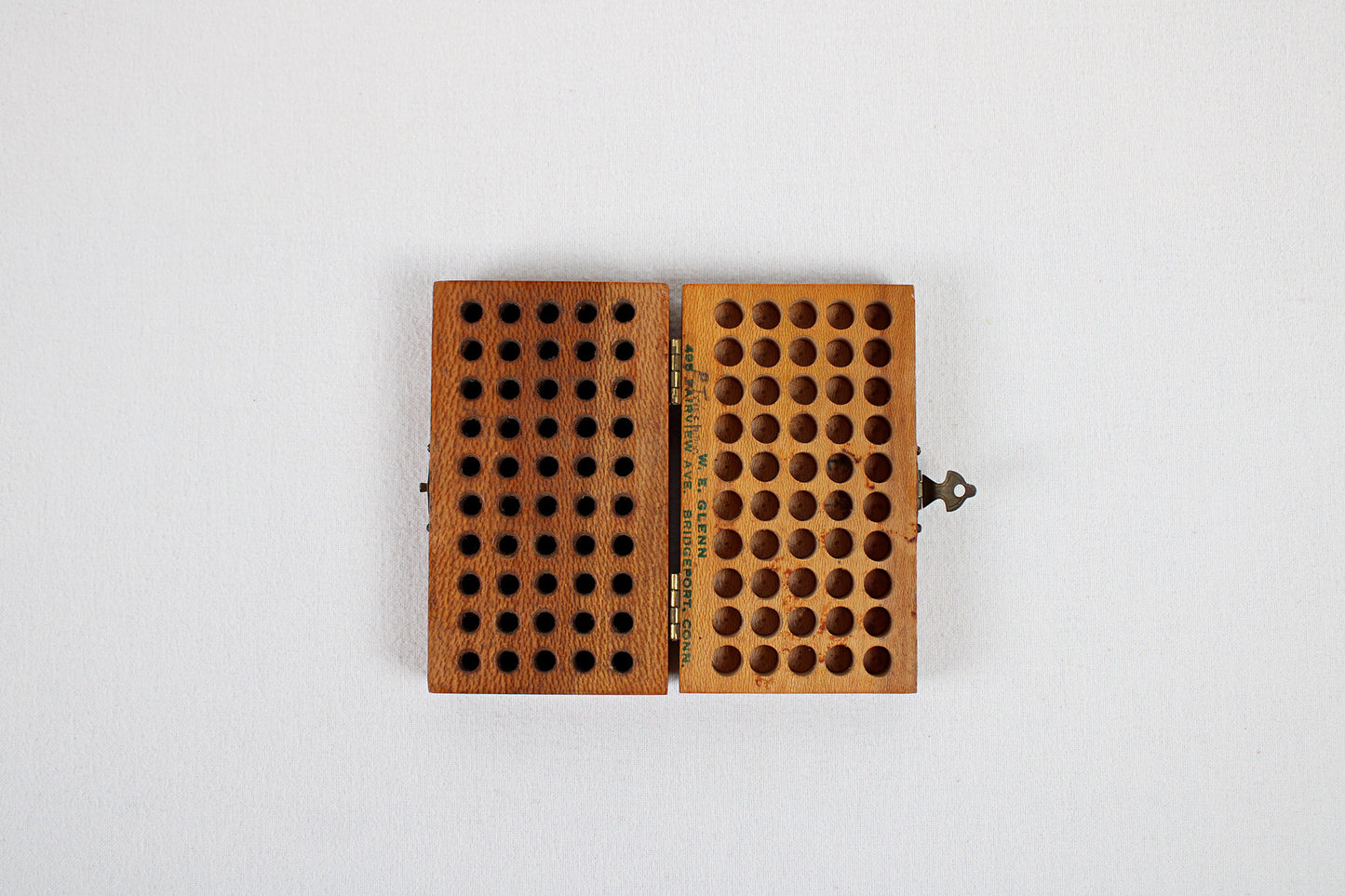 Connecticut Connected .22 Caliber Bullet Storage Wooden Ammo Box