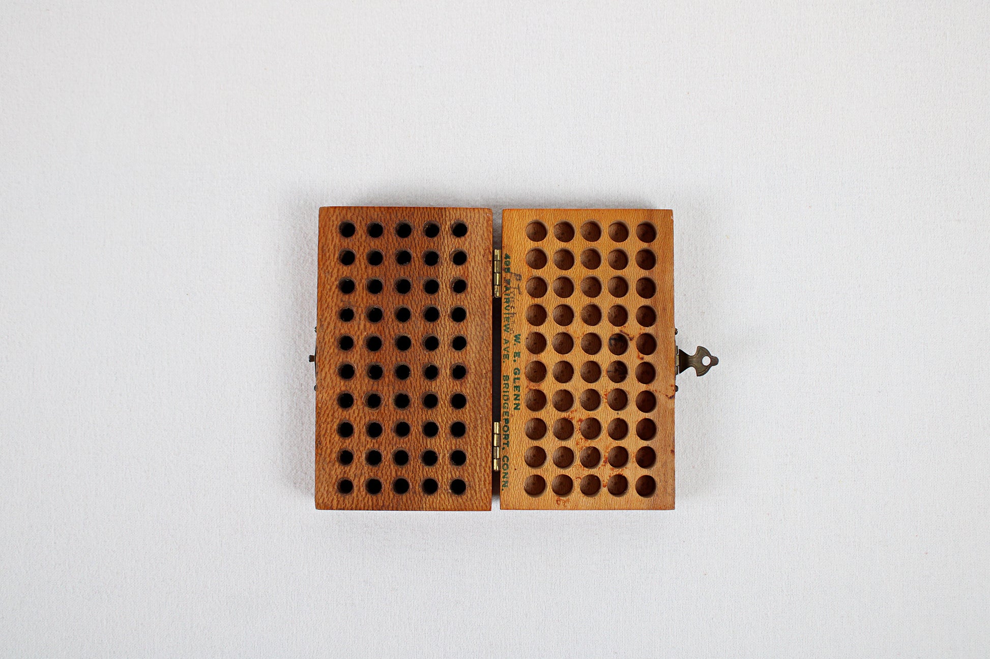 Connecticut Connected .22 Caliber Bullet Storage Wooden Ammo Box