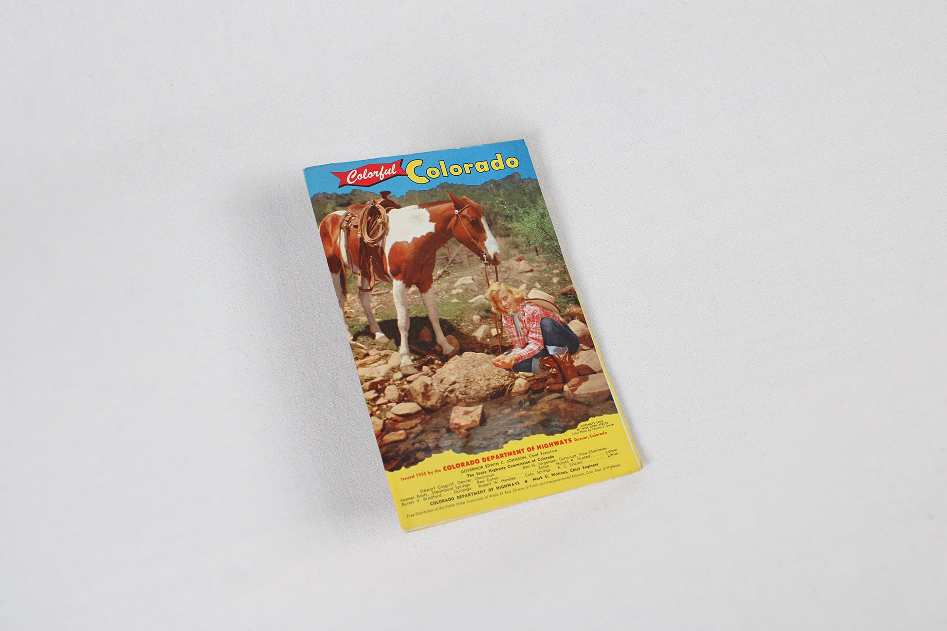 Colorado Department of Highways “Colorful Colorado” 1955 Map / Brochure / Guide