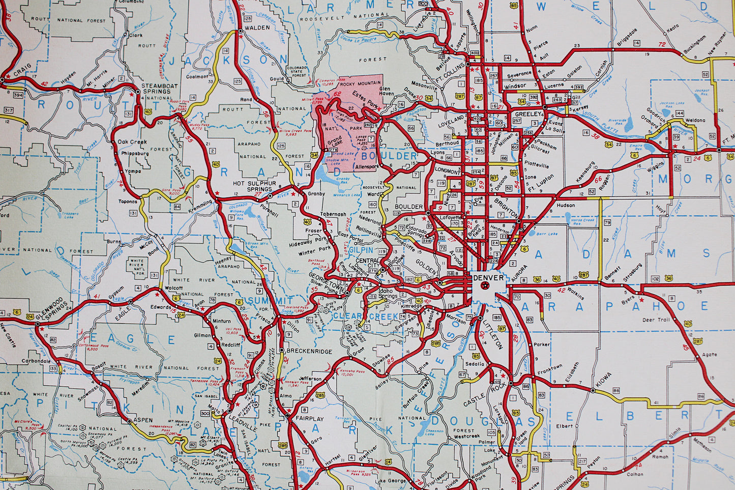 Colorado Department of Highways “Colorful Colorado” 1955 Map / Brochure / Guide