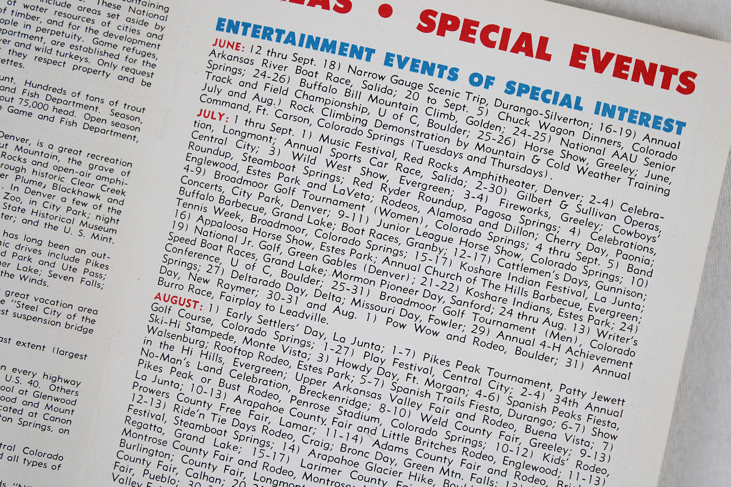 Colorado Department of Highways “Colorful Colorado” 1955 Map / Brochure / Guide