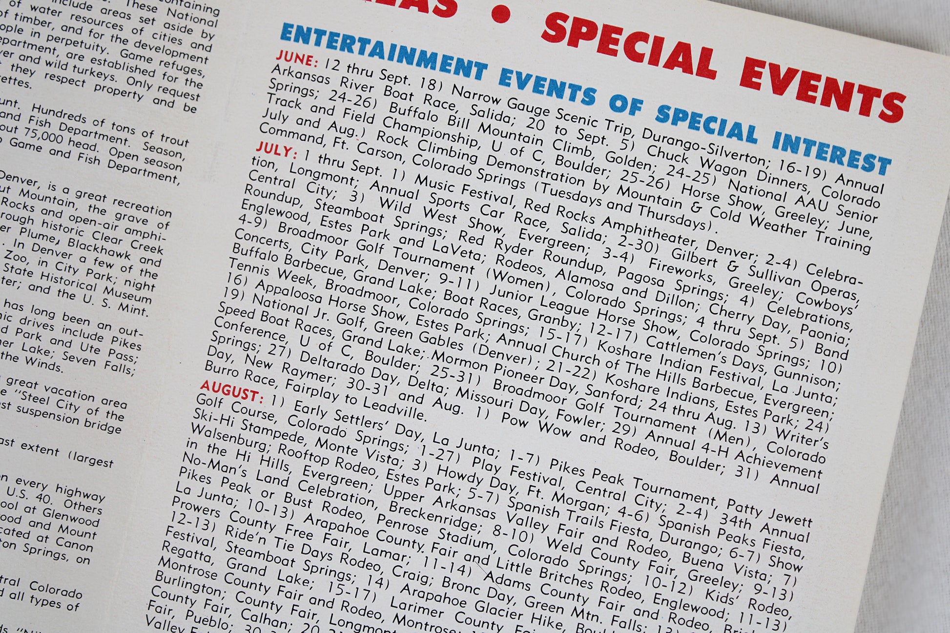 Colorado Department of Highways “Colorful Colorado” 1955 Map / Brochure / Guide