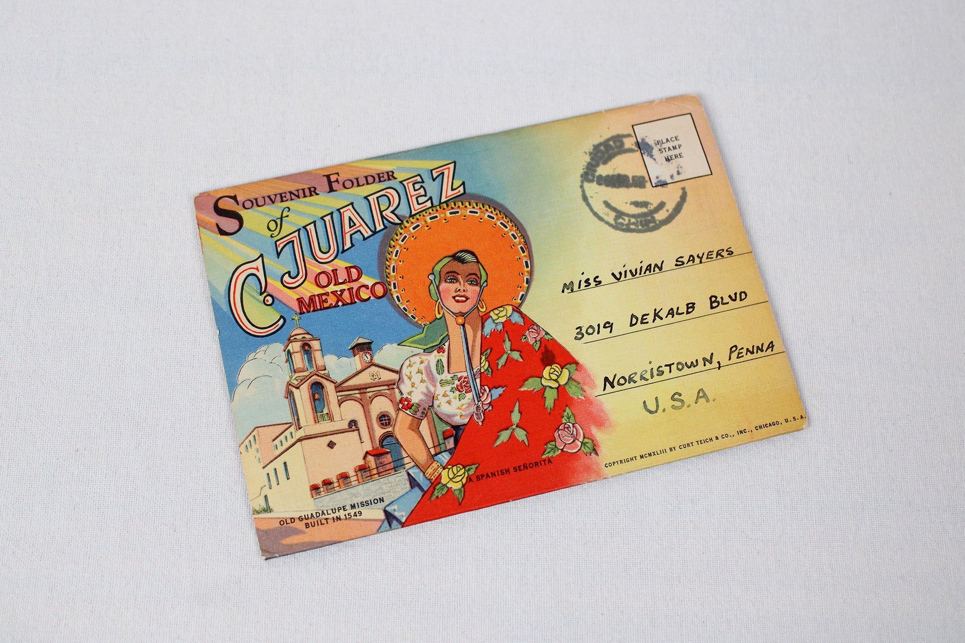 Souvenir Folder of Ciudad Juarez Old Mexico / Accordion Postcard Set