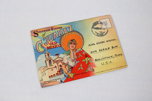 Souvenir Folder of Ciudad Juarez Old Mexico / Accordion Postcard Set