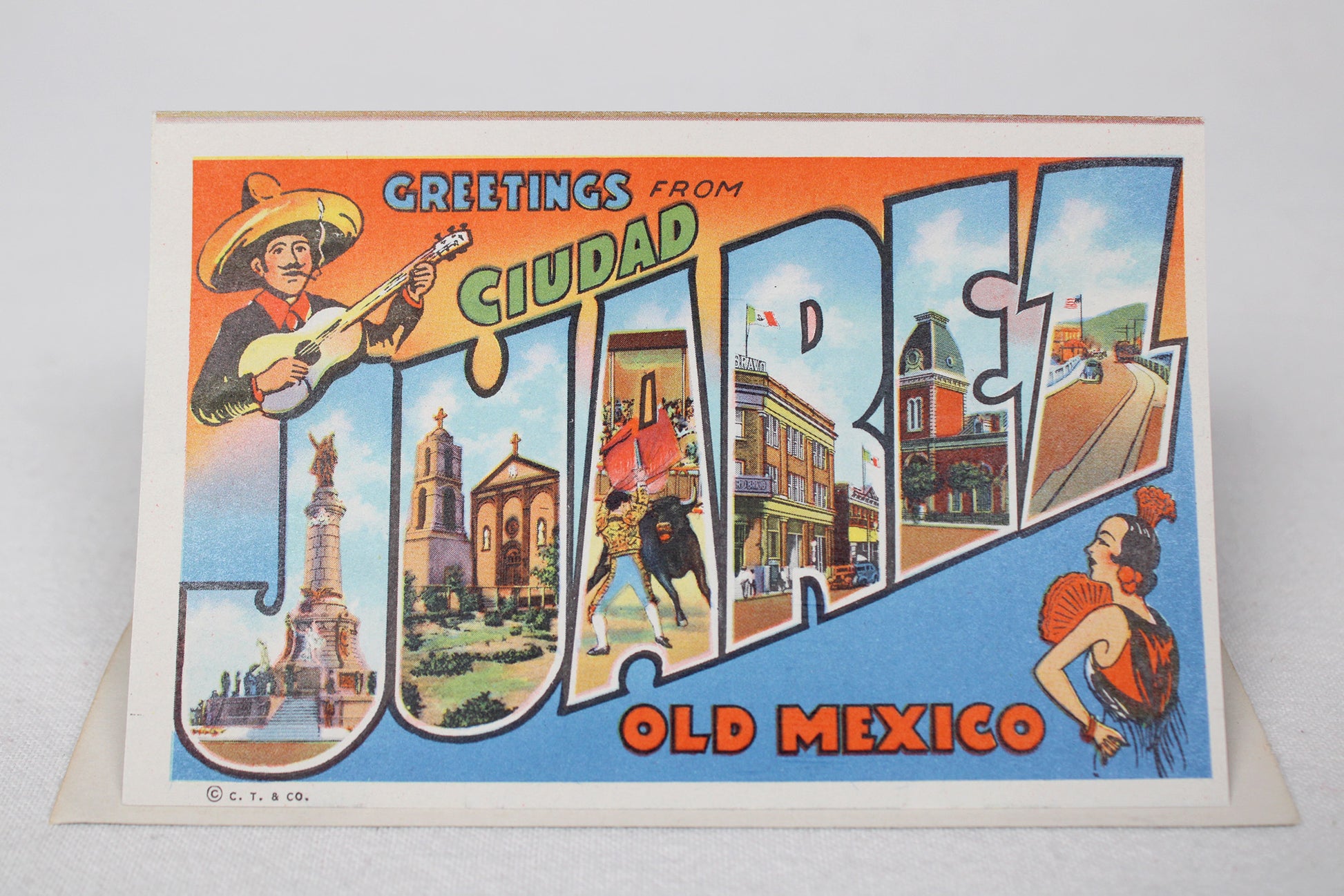 Souvenir Folder of Ciudad Juarez Old Mexico / Accordion Postcard Set