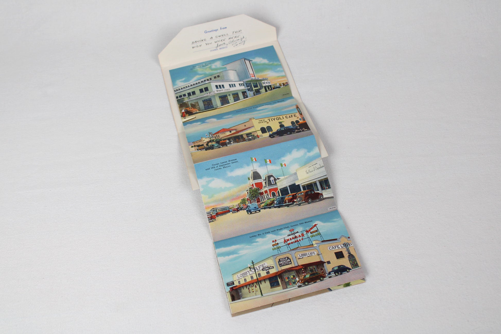 Souvenir Folder of Ciudad Juarez Old Mexico / Accordion Postcard Set