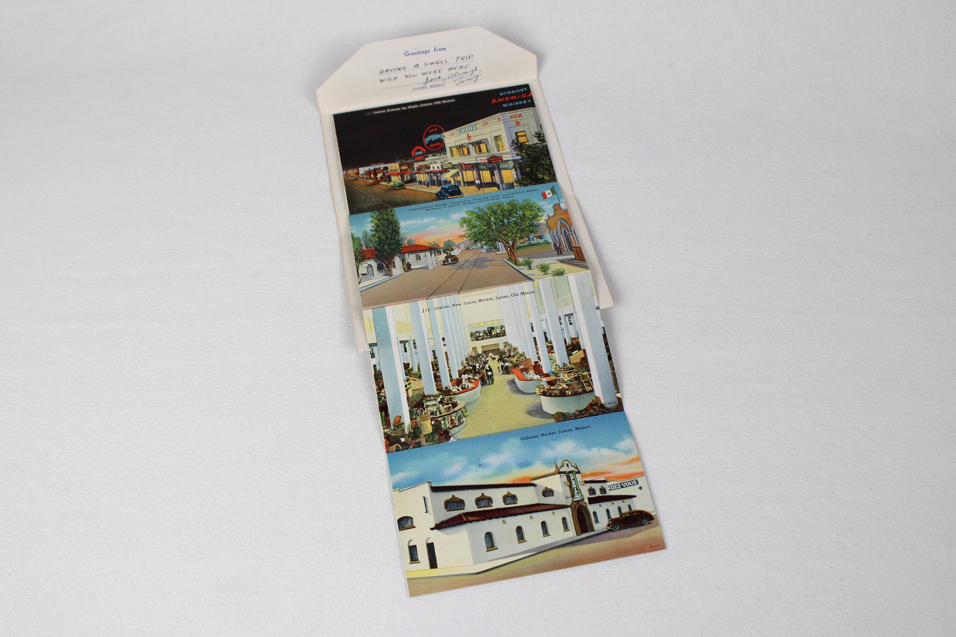 Souvenir Folder of Ciudad Juarez Old Mexico / Accordion Postcard Set