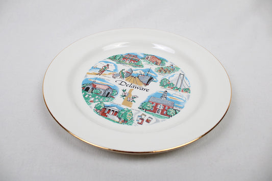 Delaware State Souvenir China Plate