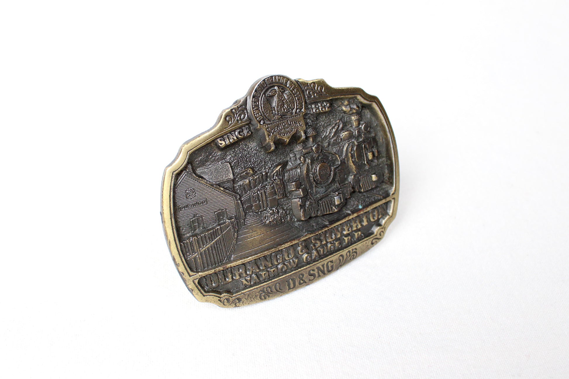 Durango & Silverton Colorado Rail Line Heavy Metal Belt Buckle