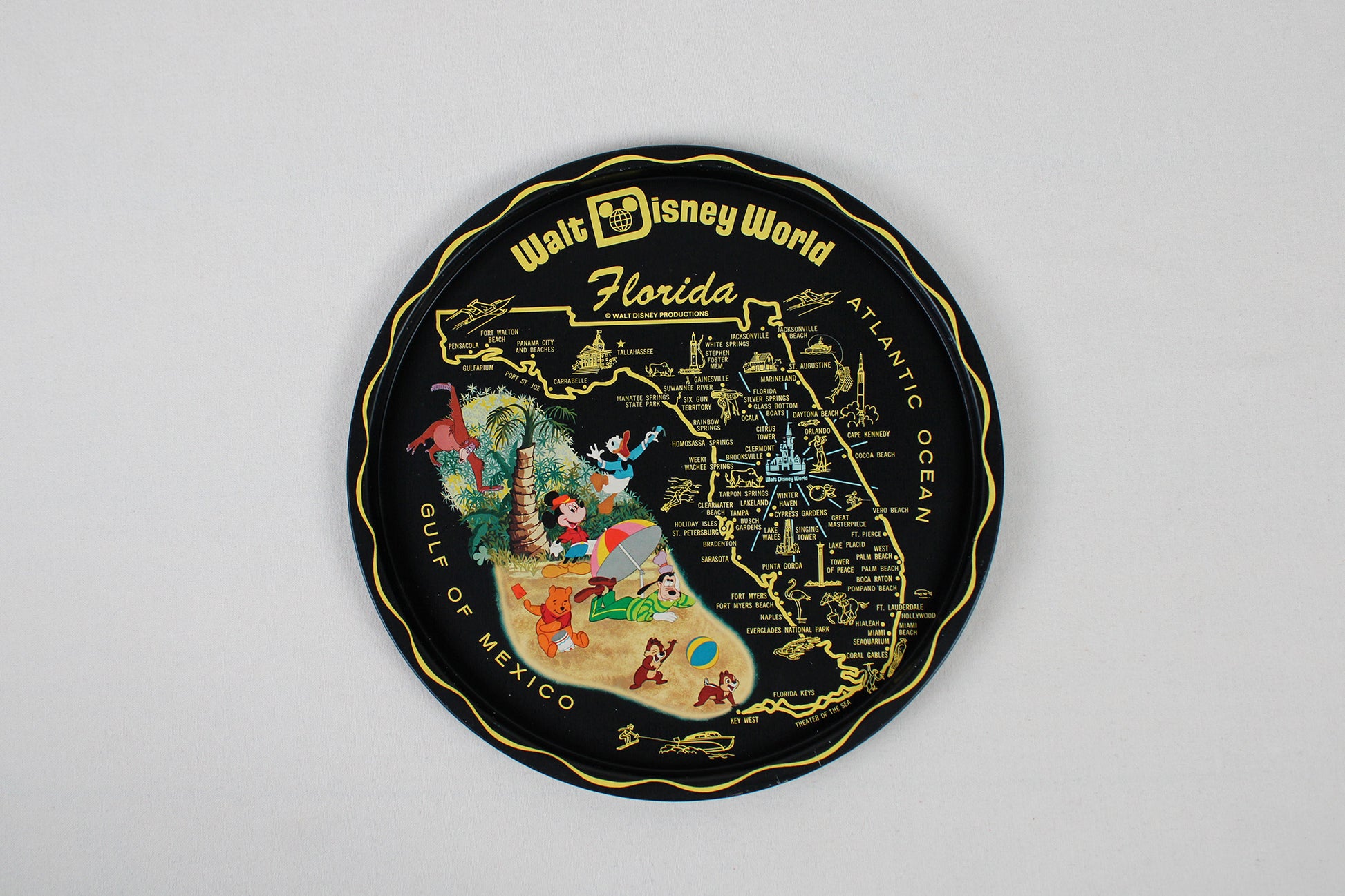 Florida Walt Disney World Souvenir Metal Serving Tray