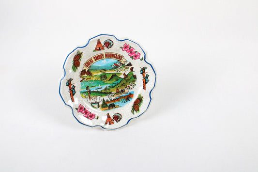 Great Smoky Mountains Melamine Type Souvenir Plate With Park Sites