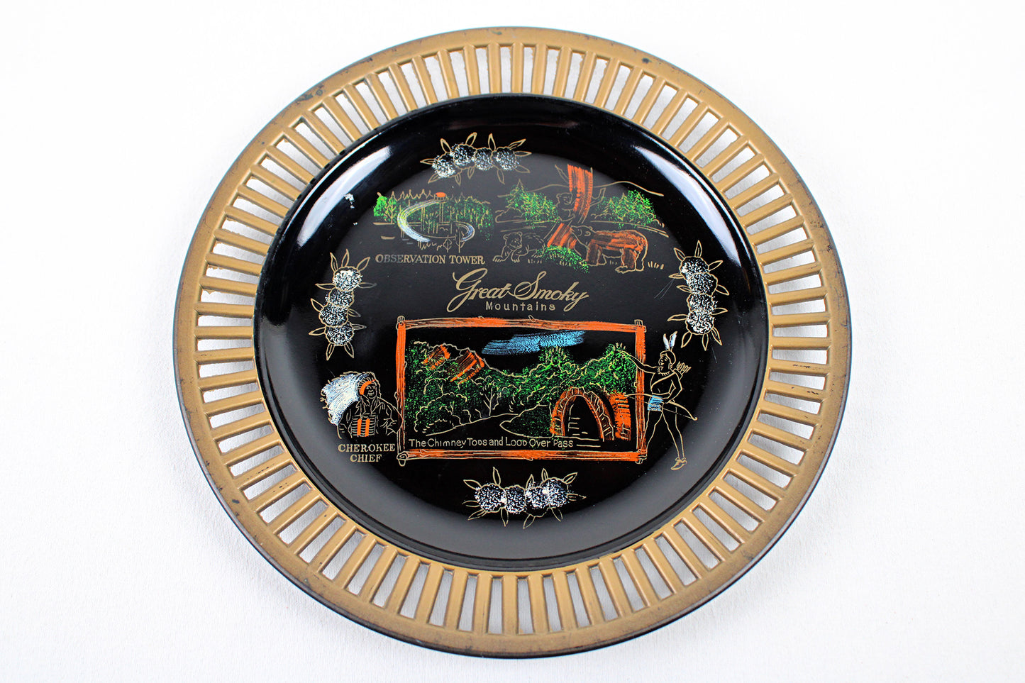 Great Smoky Mountains Melamine Plastic Souvenir Plate