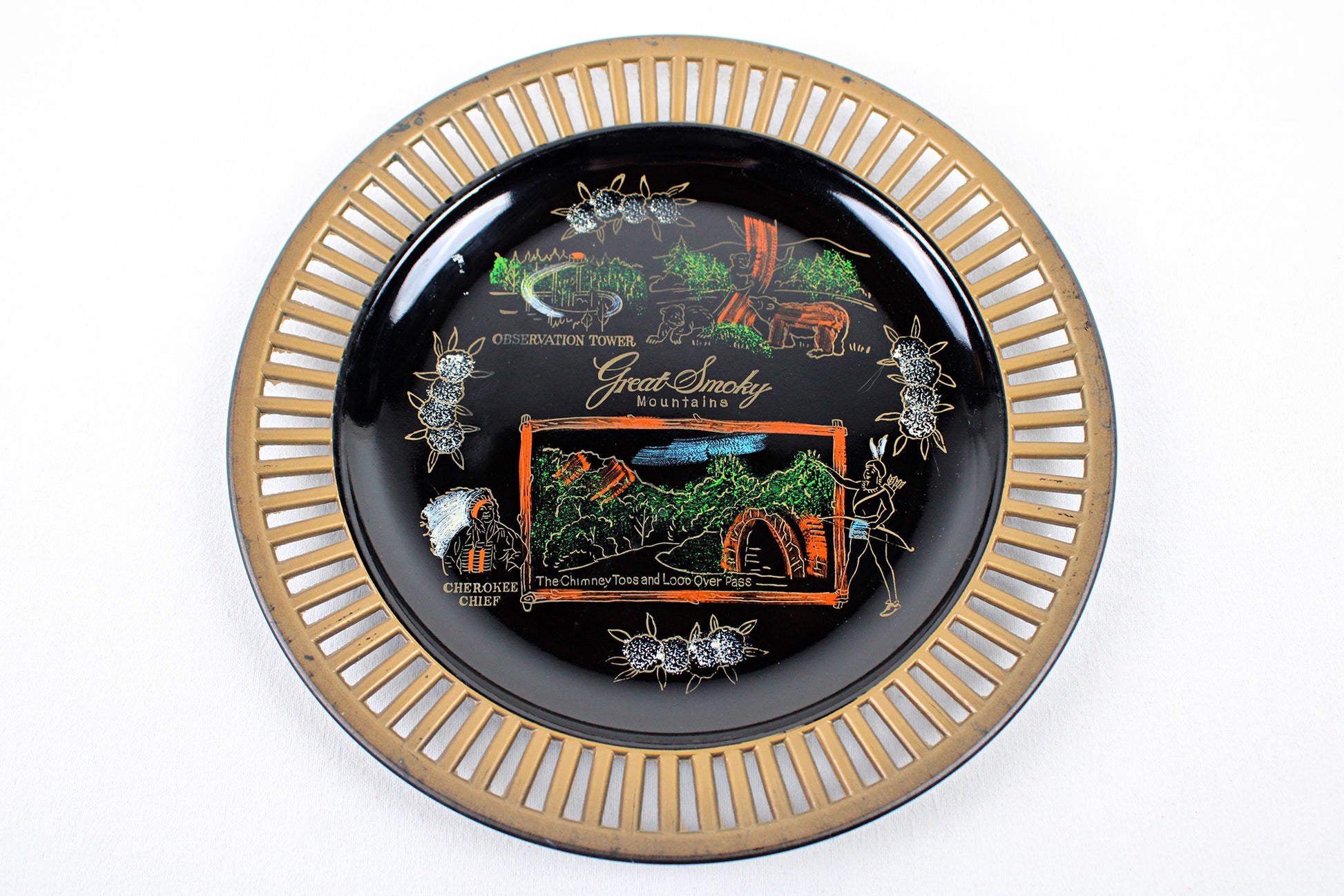 Great Smoky Mountains Melamine Plastic Souvenir Plate