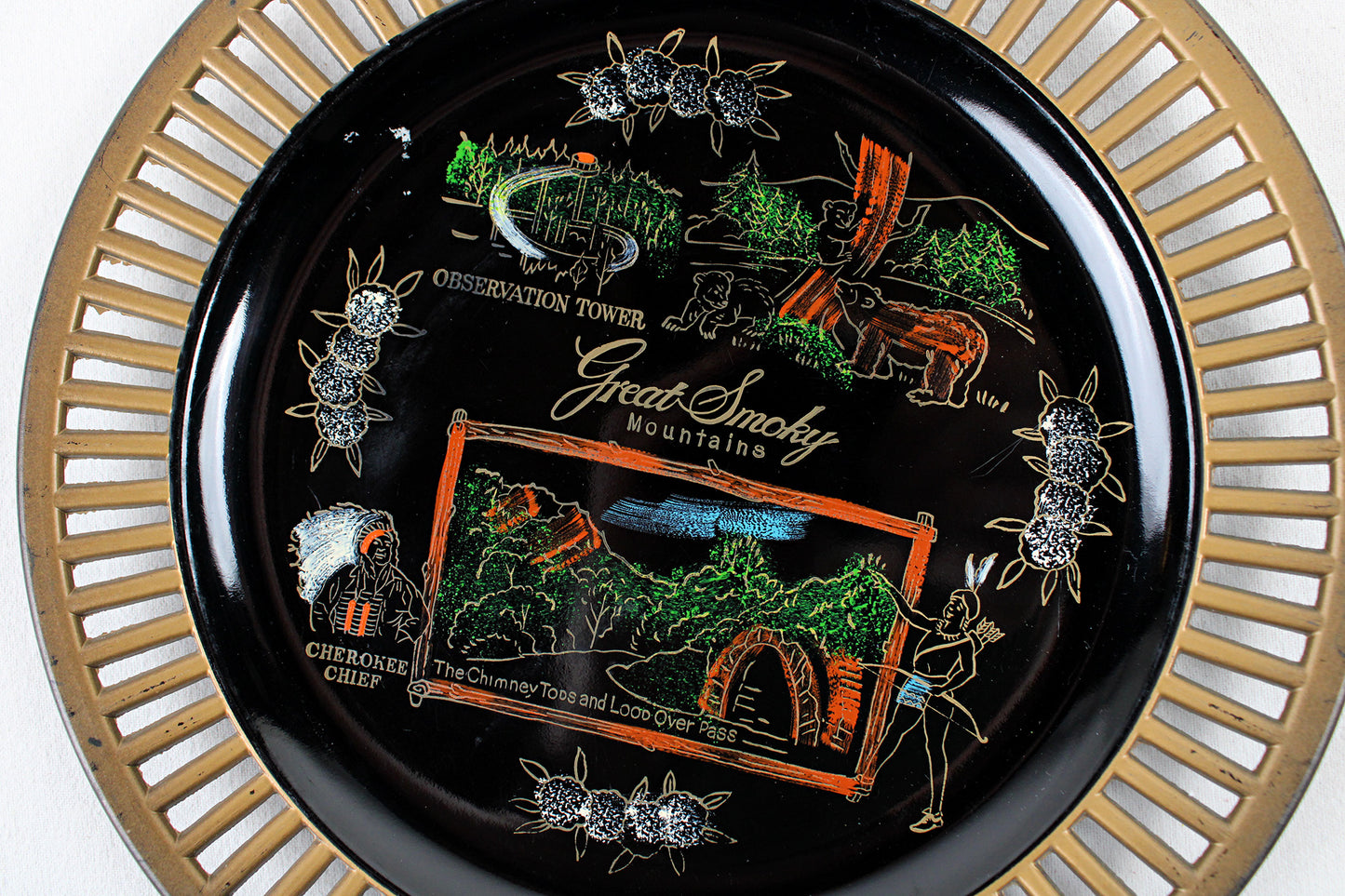 Great Smoky Mountains Melamine Plastic Souvenir Plate