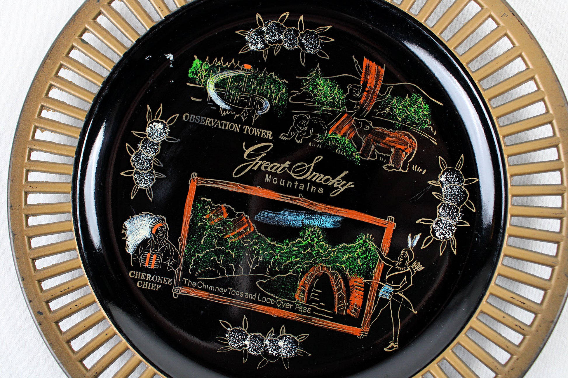 Great Smoky Mountains Melamine Plastic Souvenir Plate