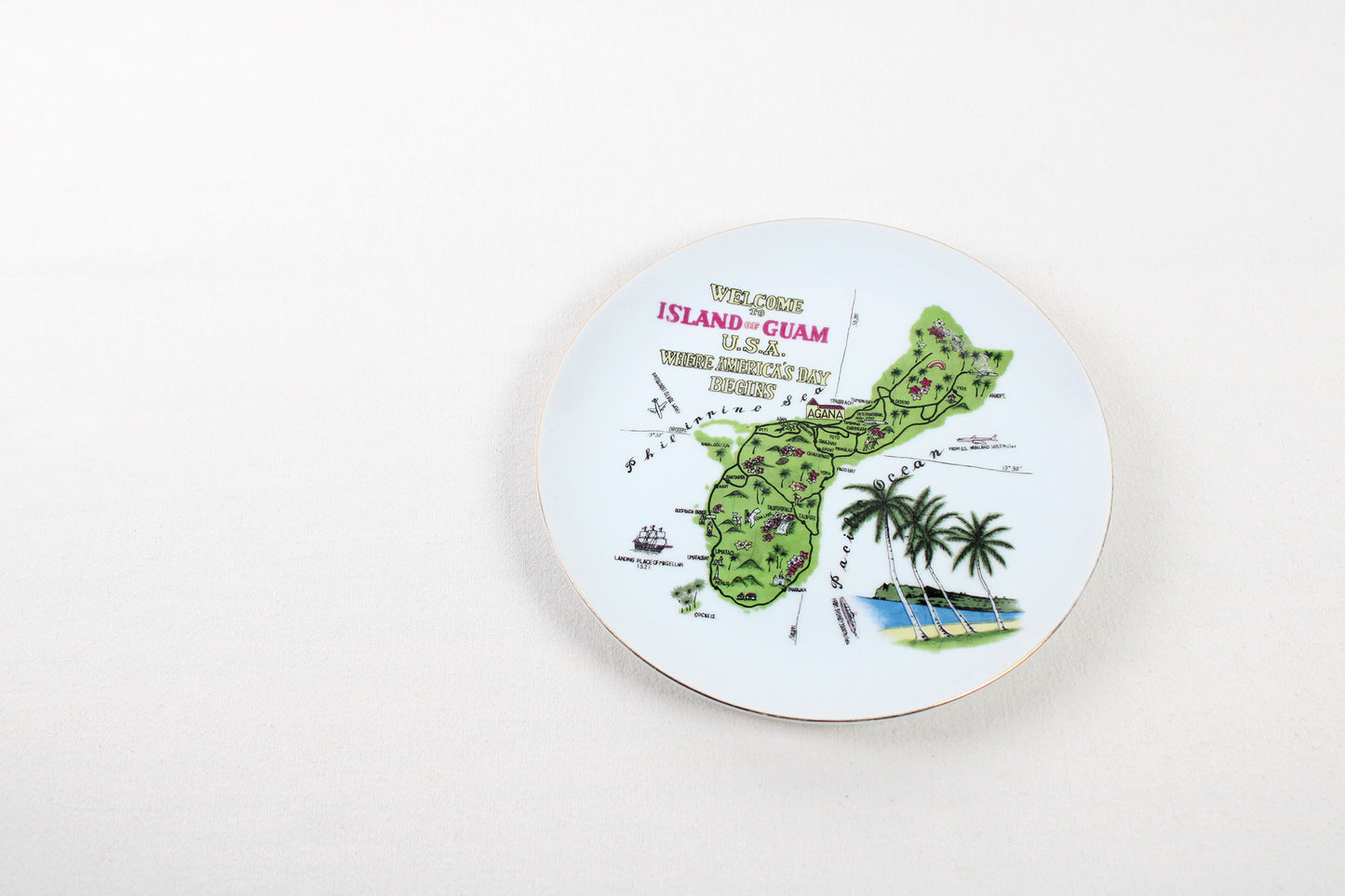 Welcome To Island Of Guam, U.S.A., Decorative Wall Plate