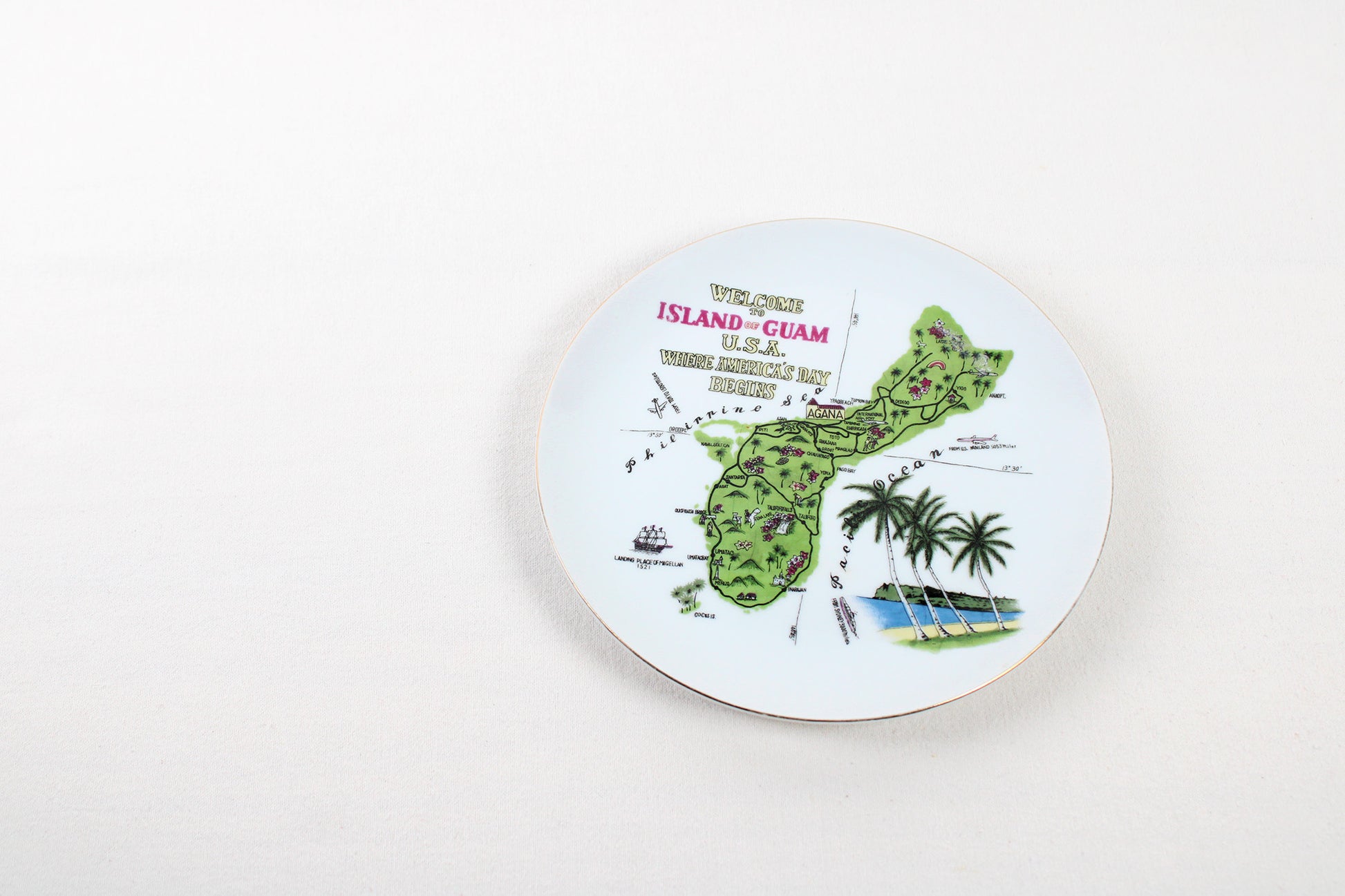 Welcome To Island Of Guam, U.S.A., Decorative Wall Plate