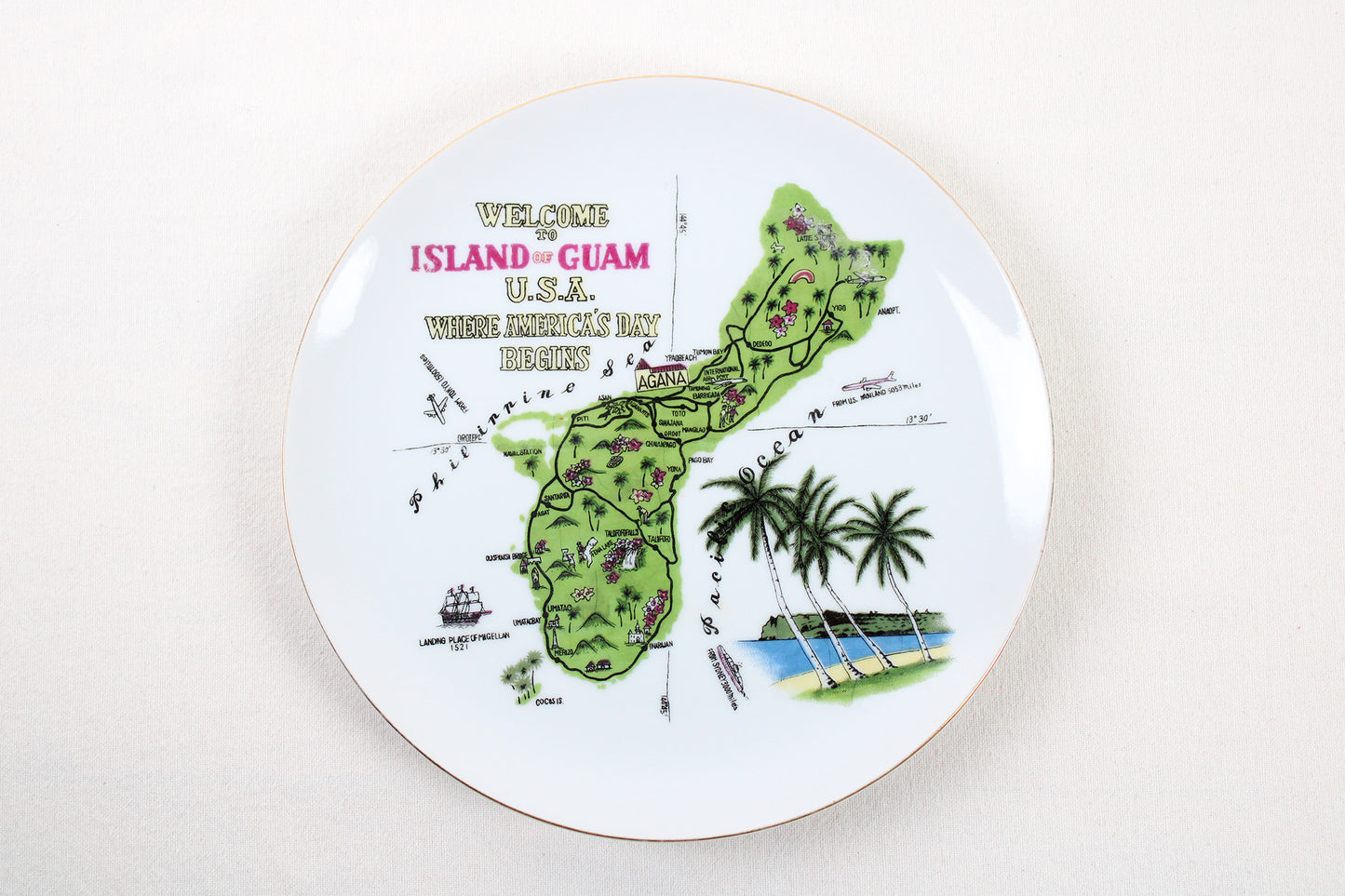 Welcome To Island Of Guam, U.S.A., Decorative Wall Plate