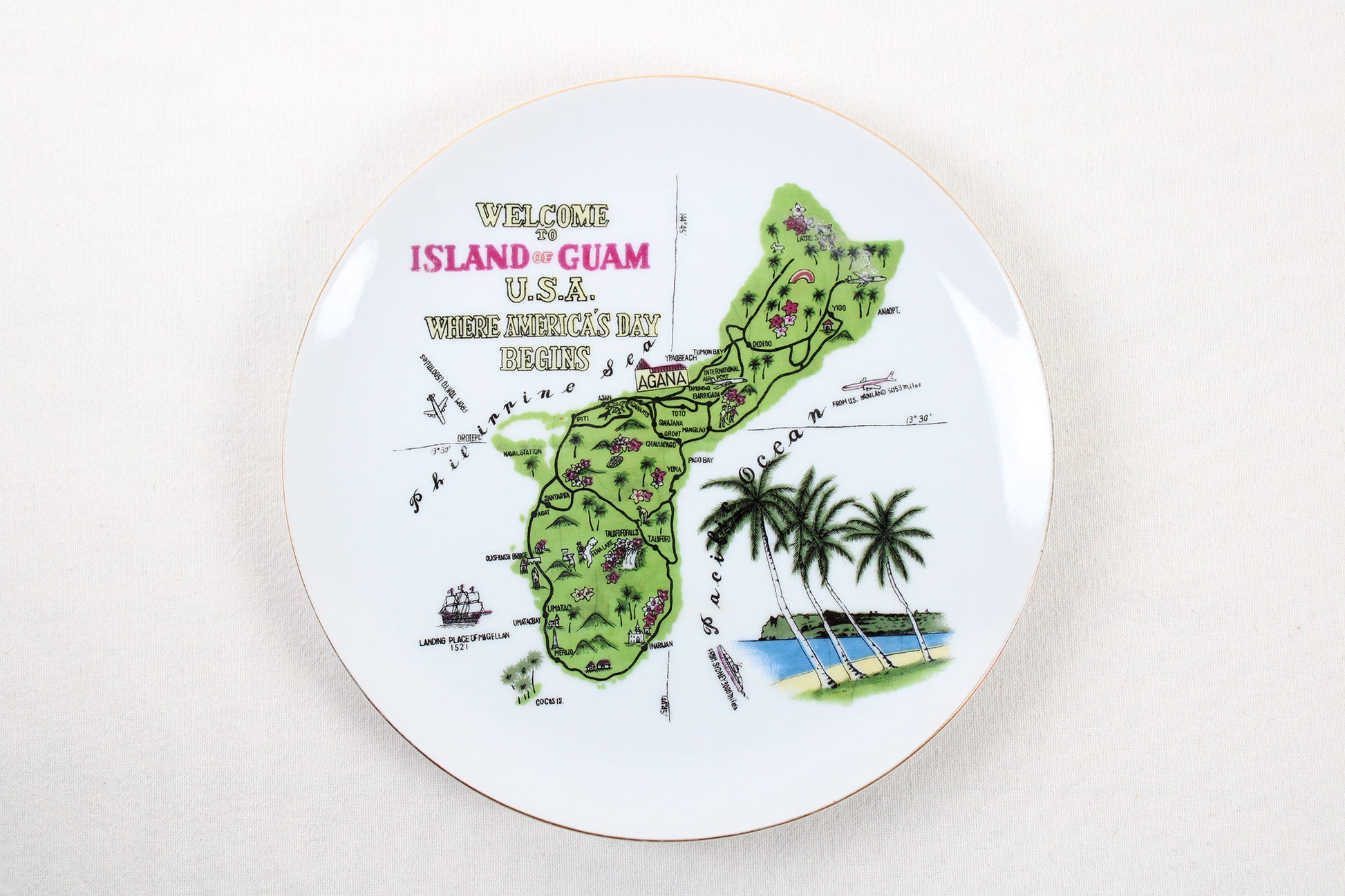 Welcome To Island Of Guam, U.S.A., Decorative Wall Plate