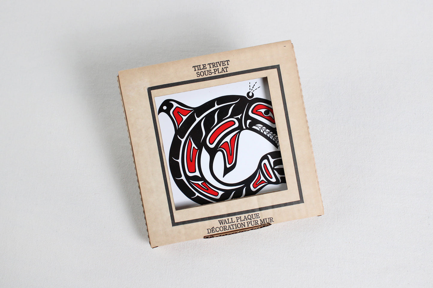Jody Wilson Coast Salish Artist Ceramic Trivet: Killerwhale